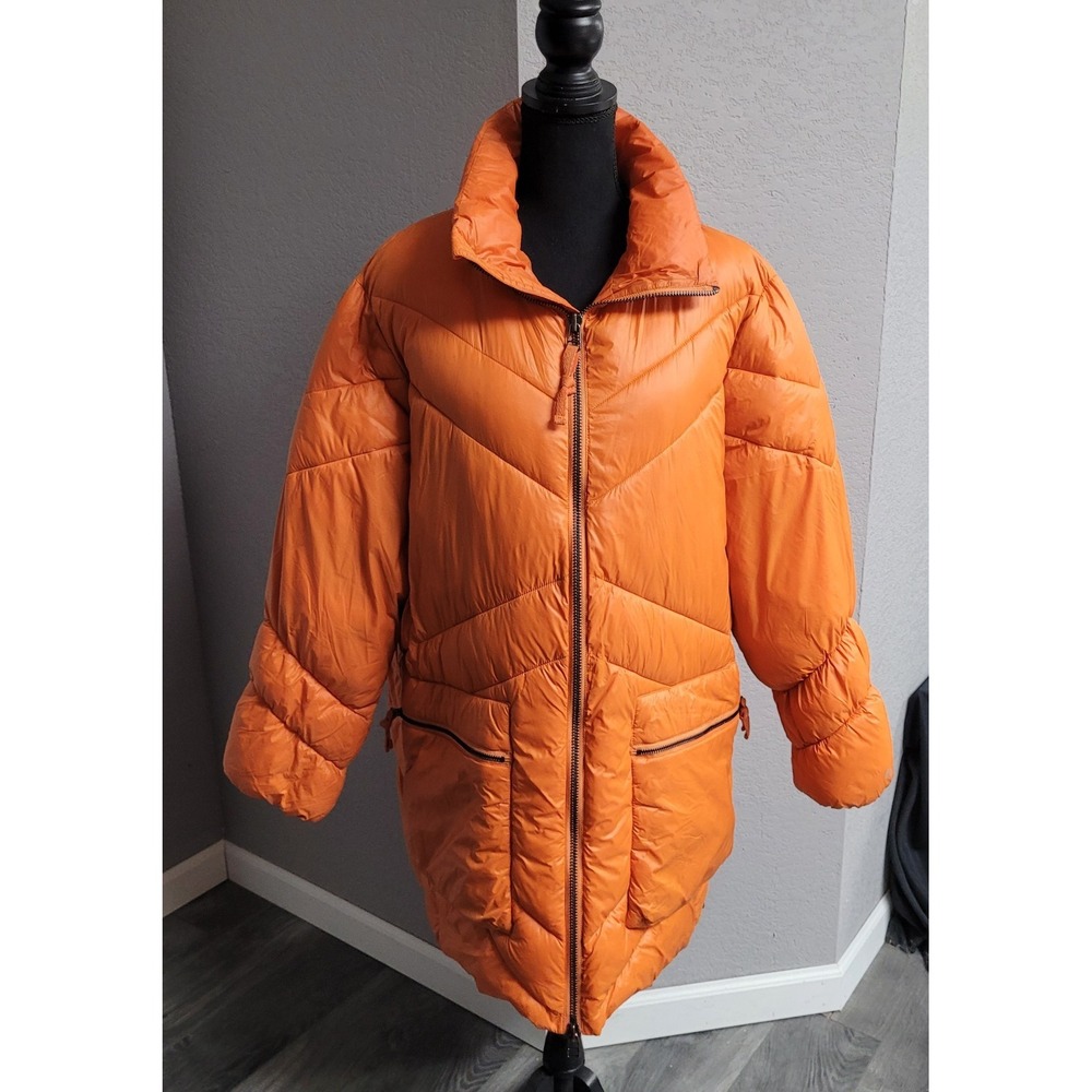 Odd Molly Pretty Mountainous Parka Dark Orange Quilted Puffer Jacket Coat Sz L/3